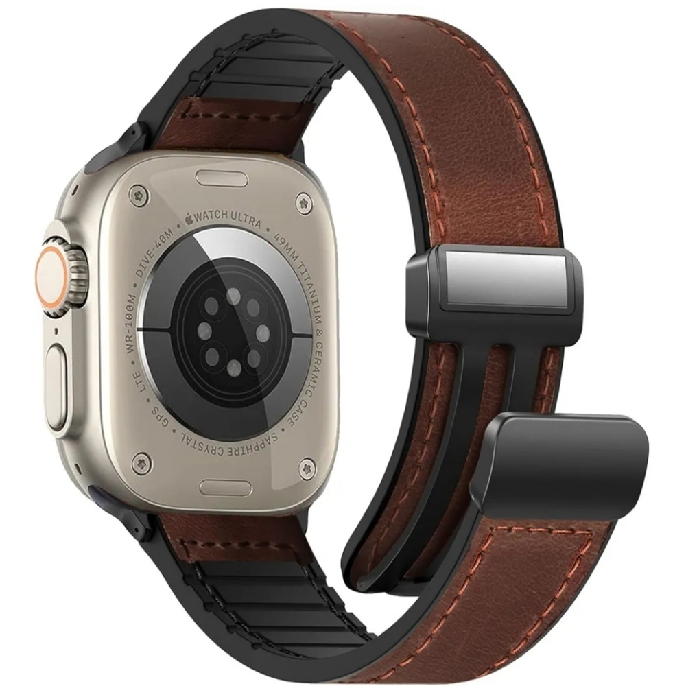 Pair of Mahogany Leather Watch Bands